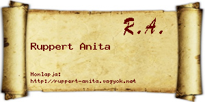 Ruppert Anita névjegykártya
